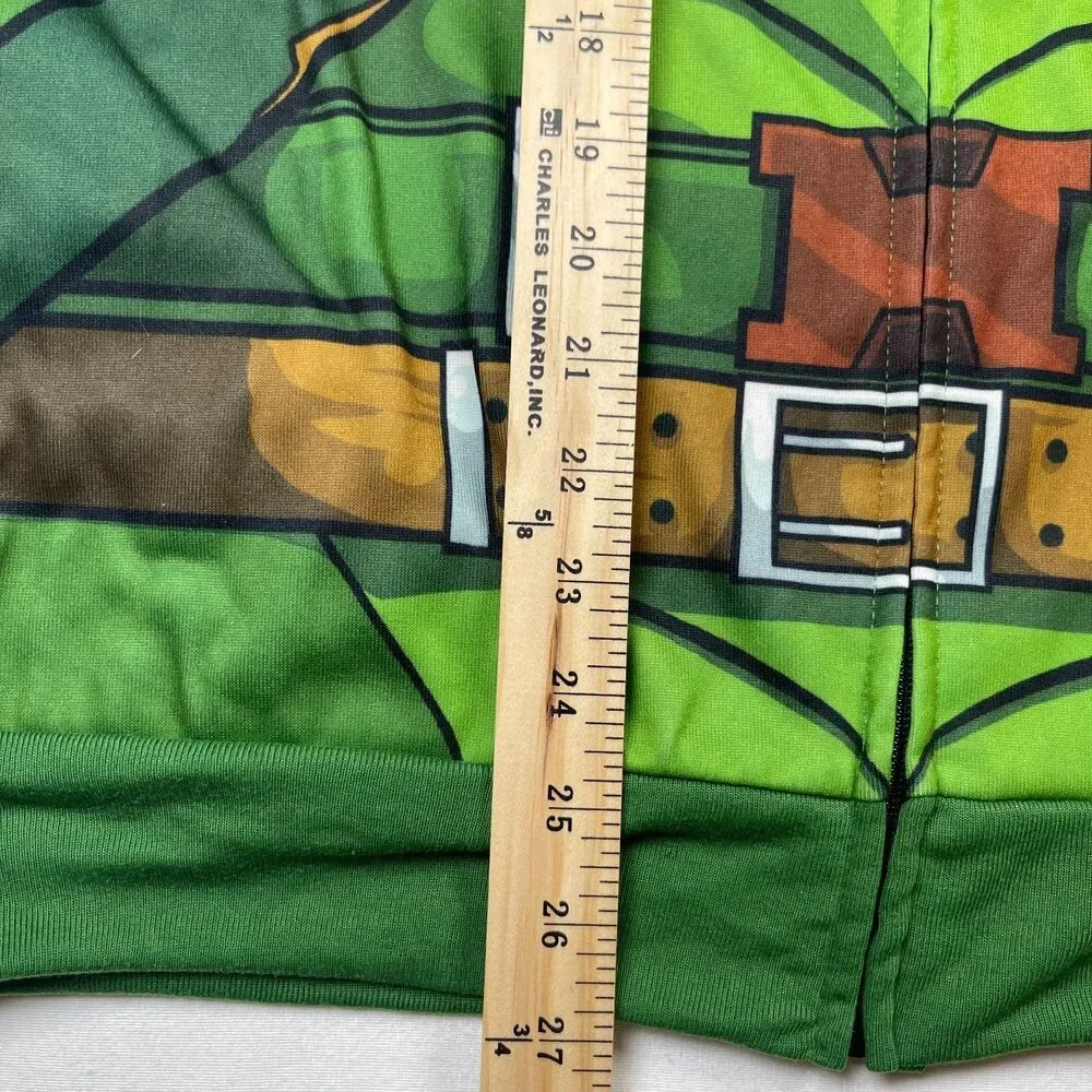 Fortnite Rex Costume Jacket Boys 2XL Green Lined‎ Hooded Long Sleeve Full Zip